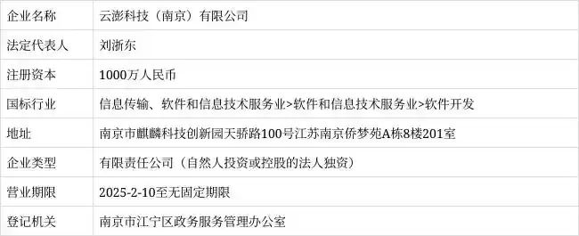 熱烈祝賀云澎科技（南京）有限公司正式成立！